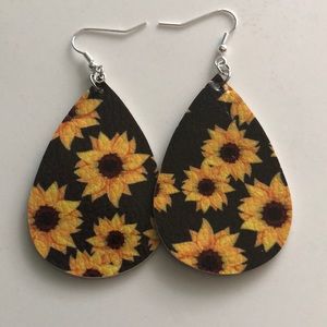 Faux leather earrings